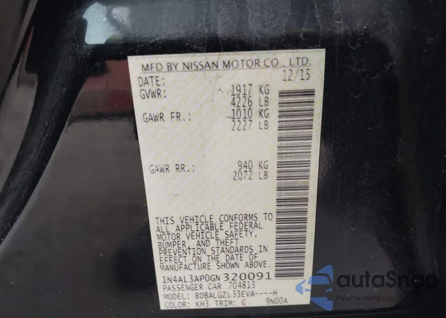 1N4AL3AP0GN320091: 43793514