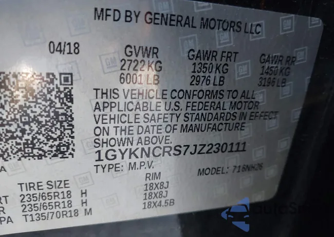 1GYKNCRS7JZ230111: 43792553