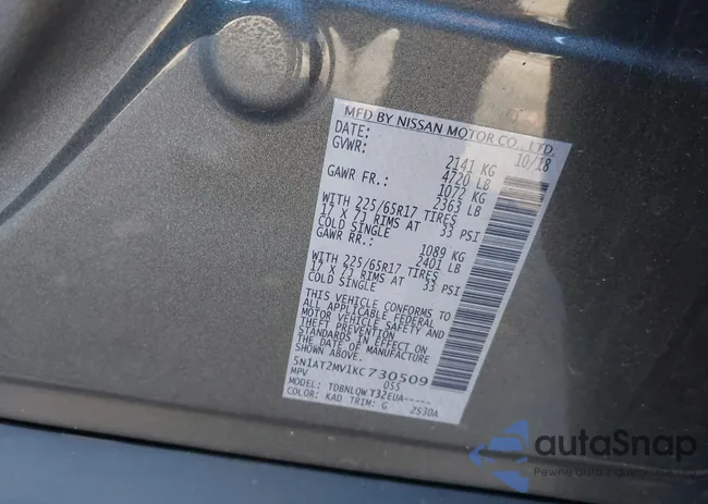 5N1AT2MV1KC730509: 43793953