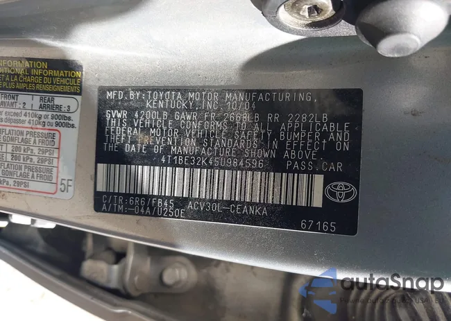 4T1BE32K45U984596: 43793959