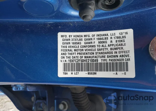 19XFC2F50HE210049: 43793996