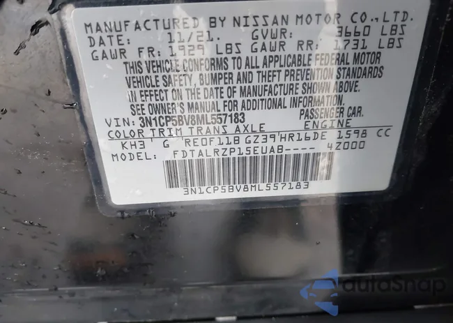 3N1CP5BV8ML557183: 43794035