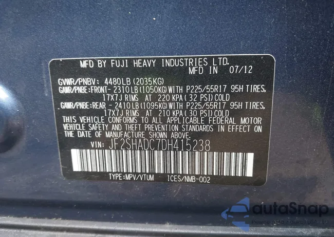 JF2SHADC7DH415238: 43794074