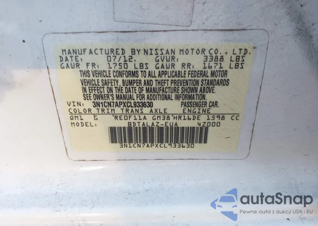 3N1CN7APXCL933630: 43794239