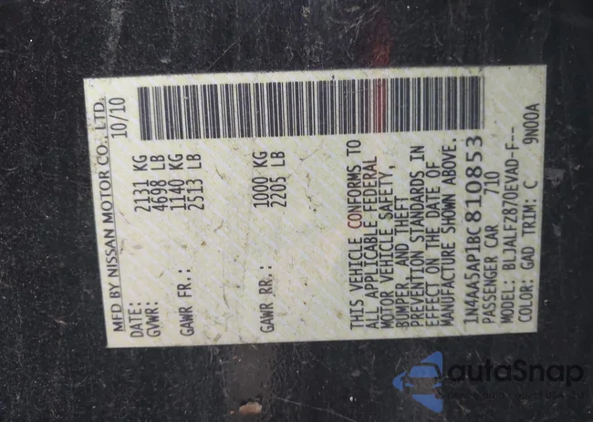 1N4AA5AP1BC810853: 43794311