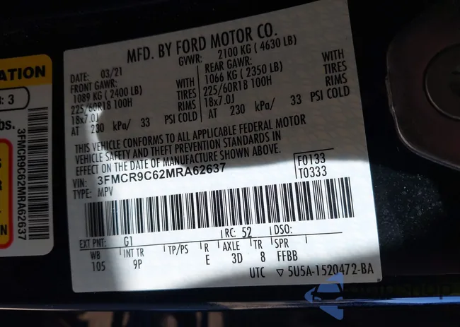 3FMCR9C62MRA62637: 43794403