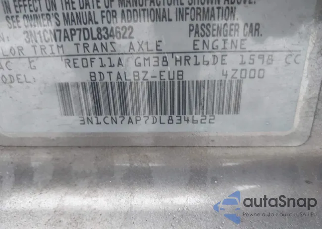 3N1CN7AP7DL834622: 43794492