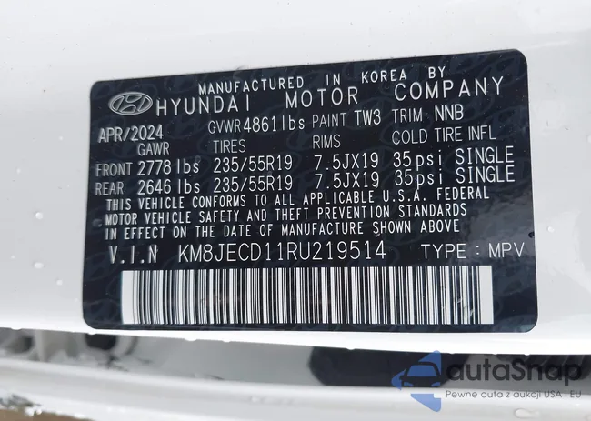 KM8JECD11RU219514: 43793563