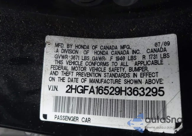 2HGFA16529H363295: 43793668