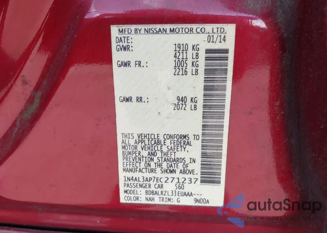 1N4AL3AP7EC271237: 43793811