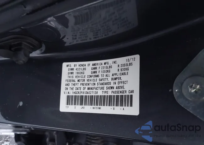 1HGCR2F81DA027138: 43795019