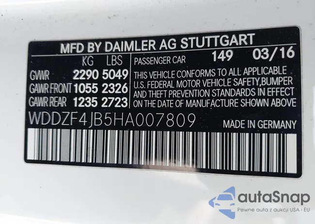 WDDZF4JB5HA007809: 43795157