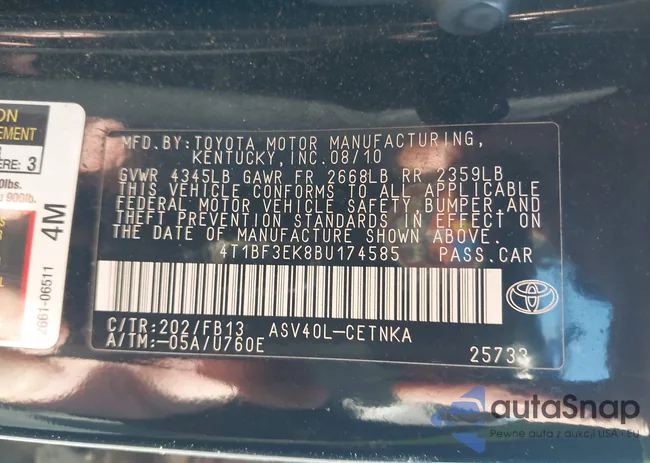 4T1BF3EK8BU174585: 43795218