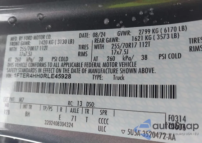 1FTER4HH0RLE45928: 43795274