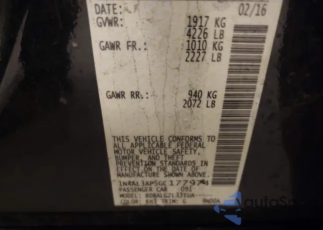 1N4AL3AP5GC177974: 43795293