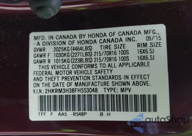 2HKRM3H38FH553048: 43795316