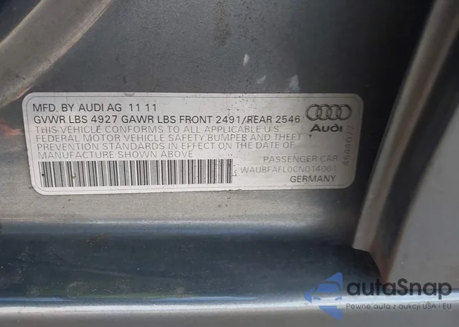 WAUBFAFL0CN014001: 43795405