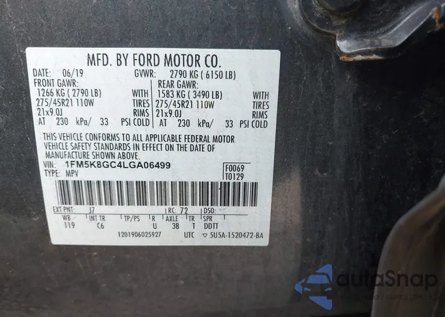 1FM5K8GC4LGA06499: 43795463