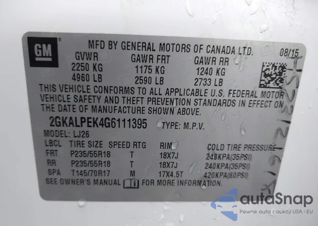 2GKALPEK4G6111395: 43795496