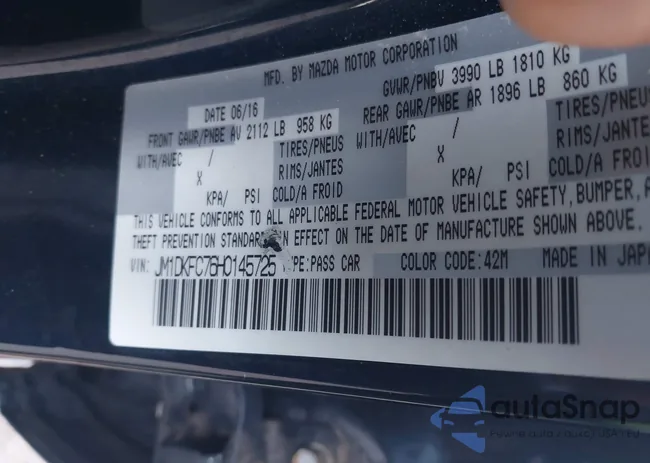 JM1DKFC76H0145725: 43795500