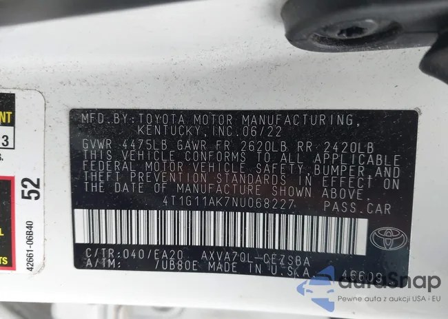 4T1G11AK7NU068227: 43794596