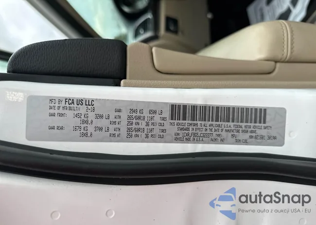 1C4RJFBG5JC322277: 43794677