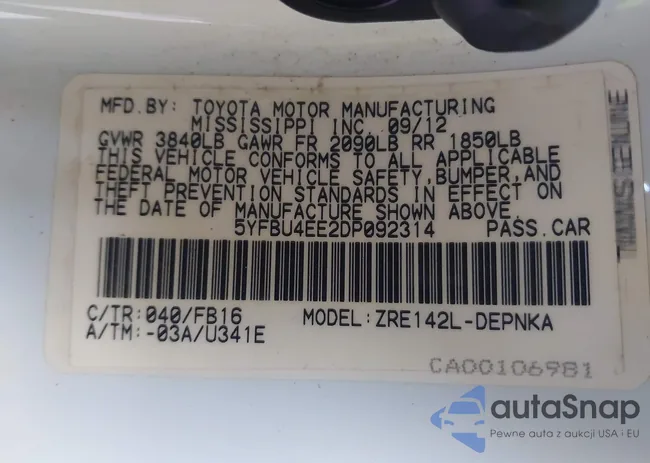 5YFBU4EE2DP092314: 43794709