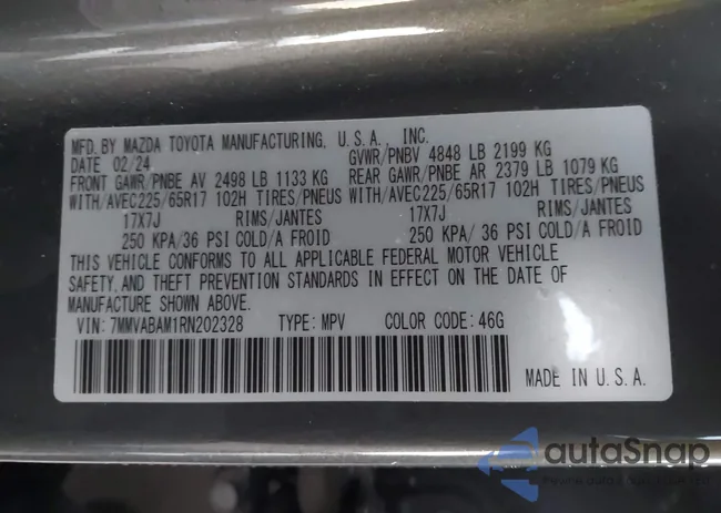 7MMVABAM1RN202328: 43794896