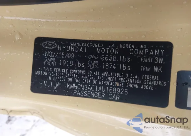 KMHCM3AC1AU168926: 43796035