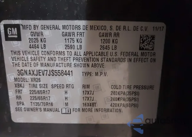 3GNAXJEV7JS558441: 43796077