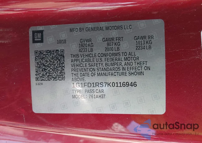 1G1FD1RS7K0116946: 43796111