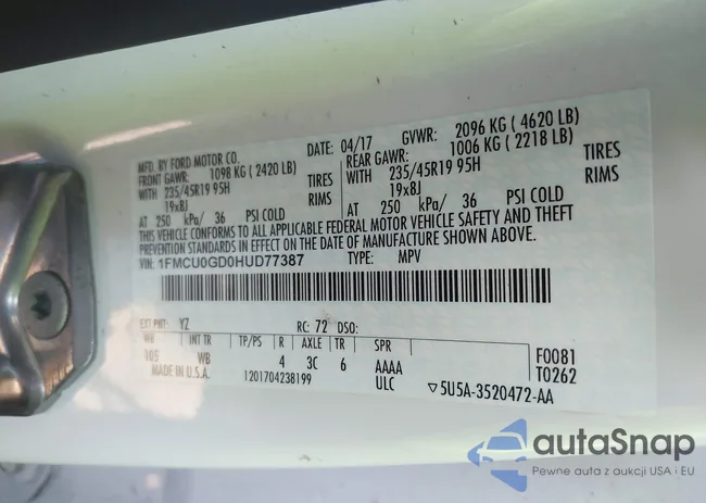 1FMCU0GD0HUD77387: 43796139