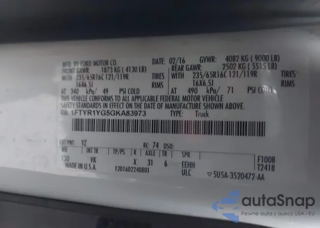 1FTYR1YG5GKA83973: 43796380