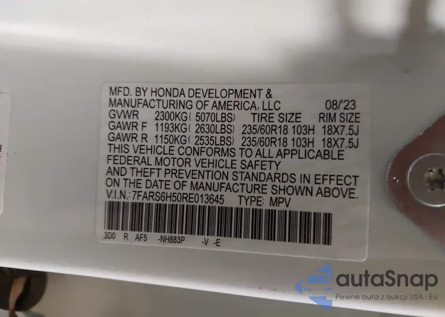 7FARS6H50RE013645: 43796449
