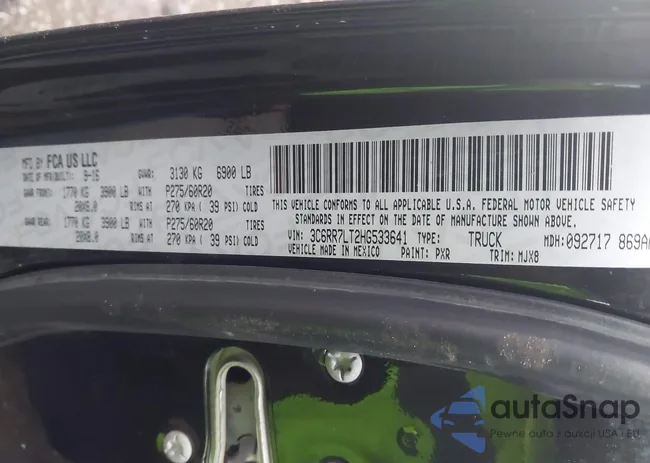 1C6RR7LT6JS243109: 43795578