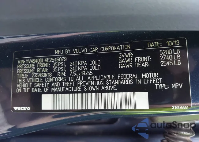 YV4940DL4E2546079: 43795584