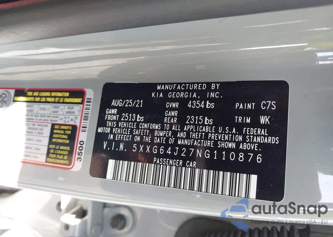 5XXG64J27NG110876: 43795760