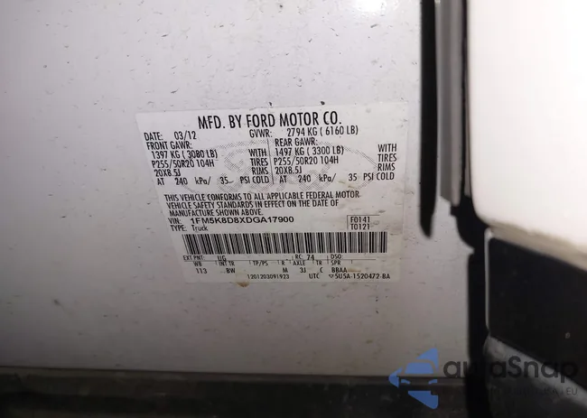 1FM5K8D8XDGA17900: 43795849