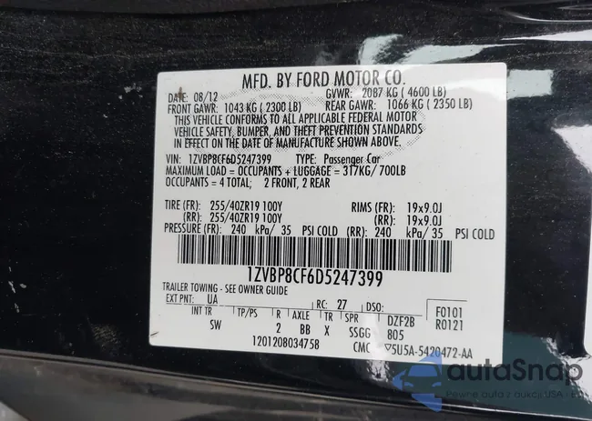 1ZVBP8CF6D5247399: 43795908