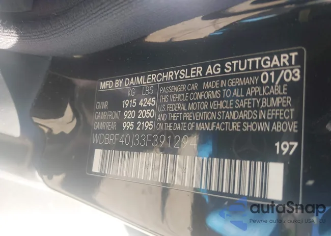 WDBRF40J33F391294: 43795937