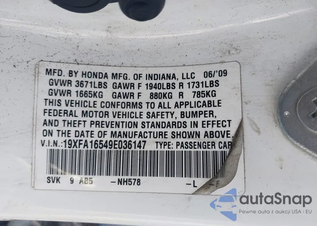 19XFA16549E036147: 43795945