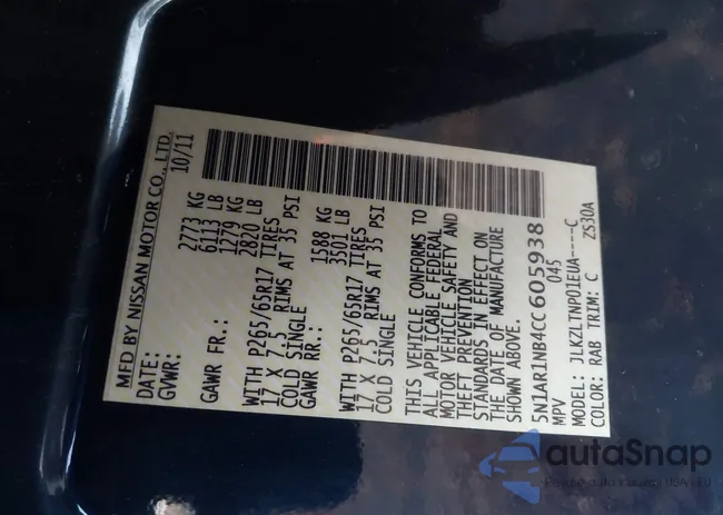 5N1AR1NB4CC605938: 43797219