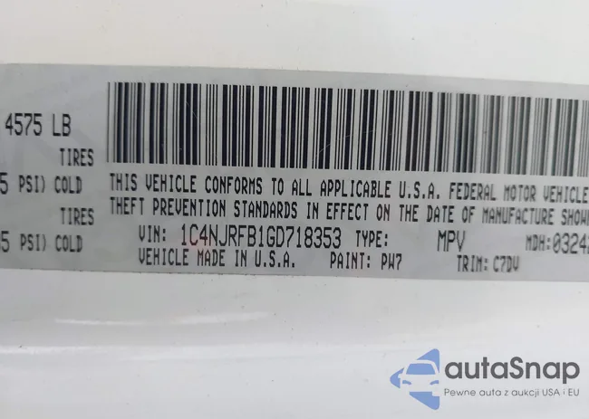 1C4NJRFB1GD718353: 43797267