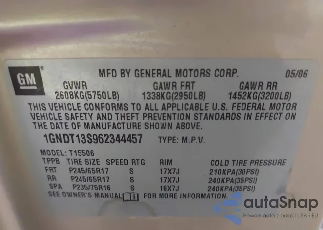 1GNDT13S962344457: 43797317