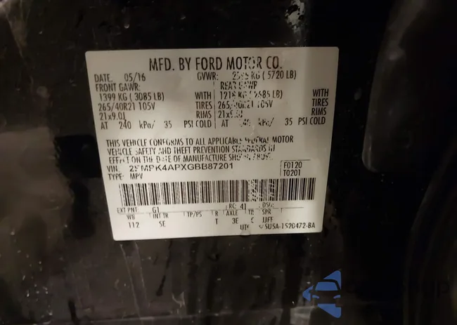 2FMPK4APXGBB87201: 43797350