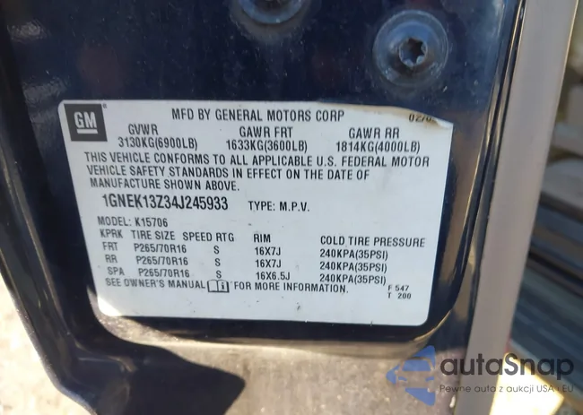 1GNEK13Z34J245933: 43797361