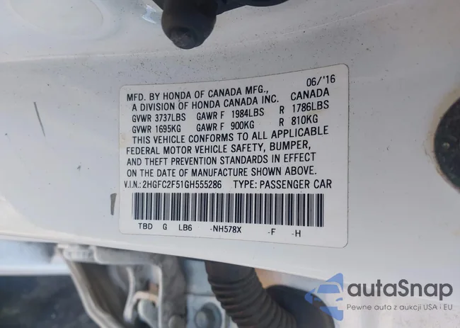 2HGFC2F51GH555286: 43797377