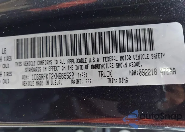 1C6SRFKT2KN665522: 43797450