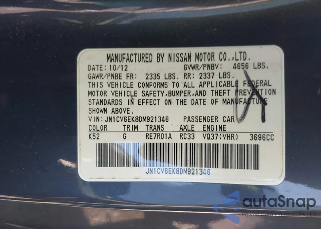 JN1CV6EK8DM921346: 43797514