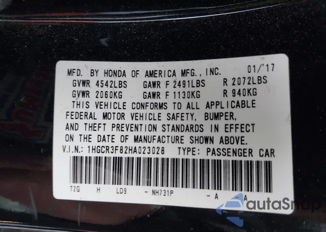 1HGCR3F82HA023028: 43796764